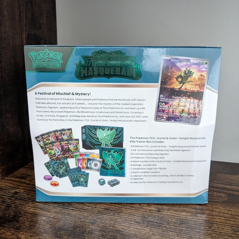 New Pokemon Twilight Masquerade Elite Trainer Box - ETB - Cards Factory Sealed - Picture 4 of 11